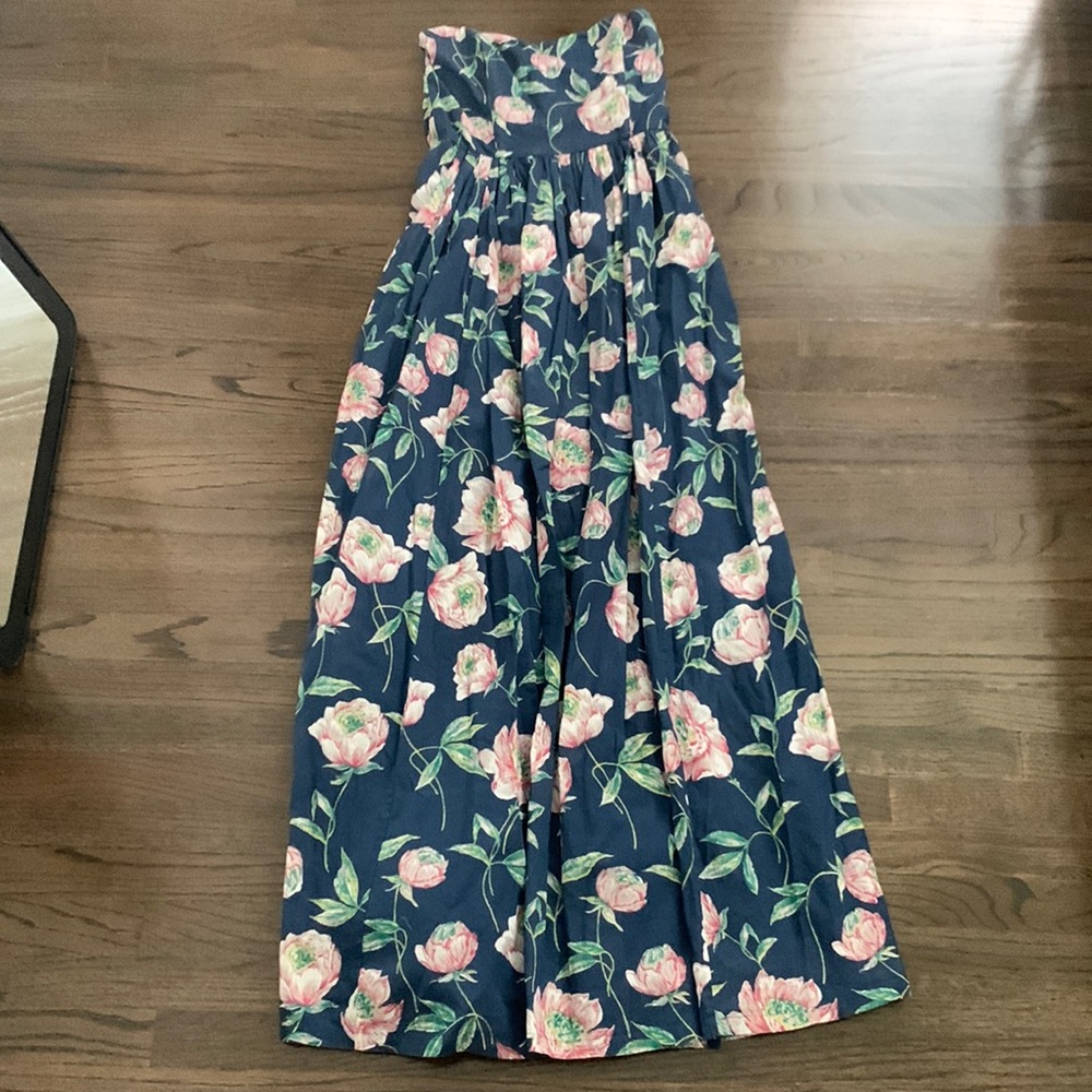 French Connection * blue floral maxi evening dress * size 2